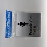 female staff toilet braille sign